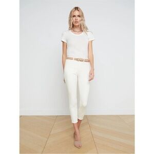 L'Agence Skinny High Rise Jeans White 25